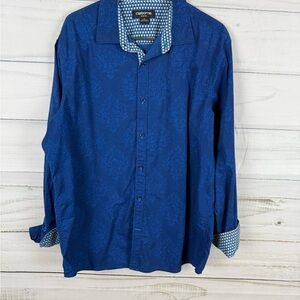 Claiborne Blue Casual Button Down Shirt with Classic Collar
